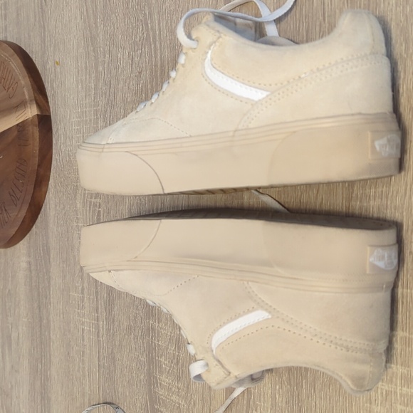 Vans Cream Sneakers Canvas Low-Top - Picture 5 of 10